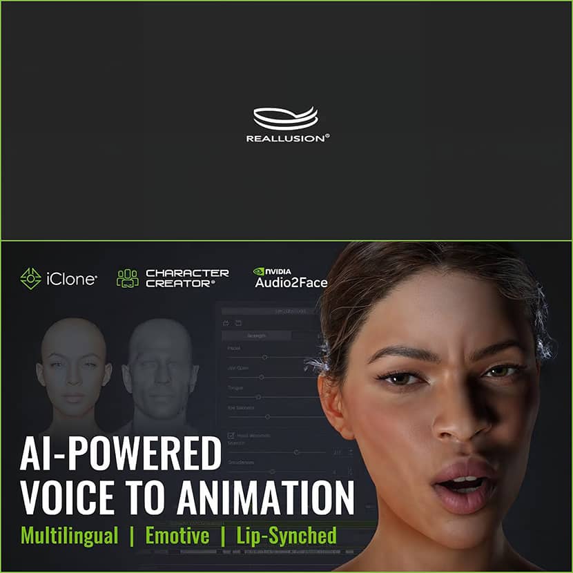 Reallusion - Audio2Face - AI-Powered Facial & Lip Sync Animation for iClone